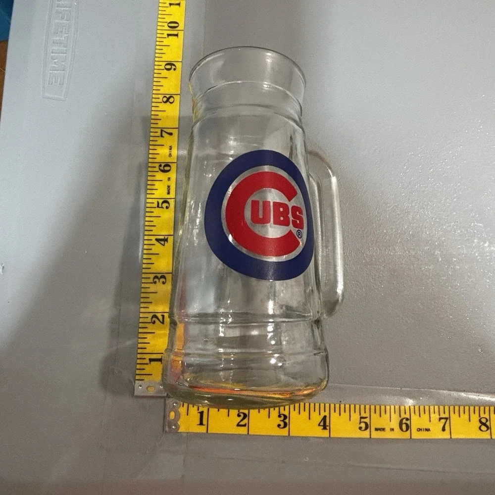 Chicago Cubs MLB 25oz Mug Beer Stein Stadium Thick Glass Vintage Collectible